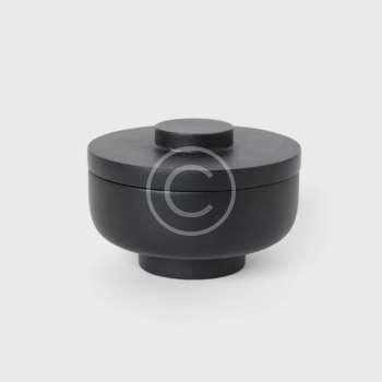 Black stone vase